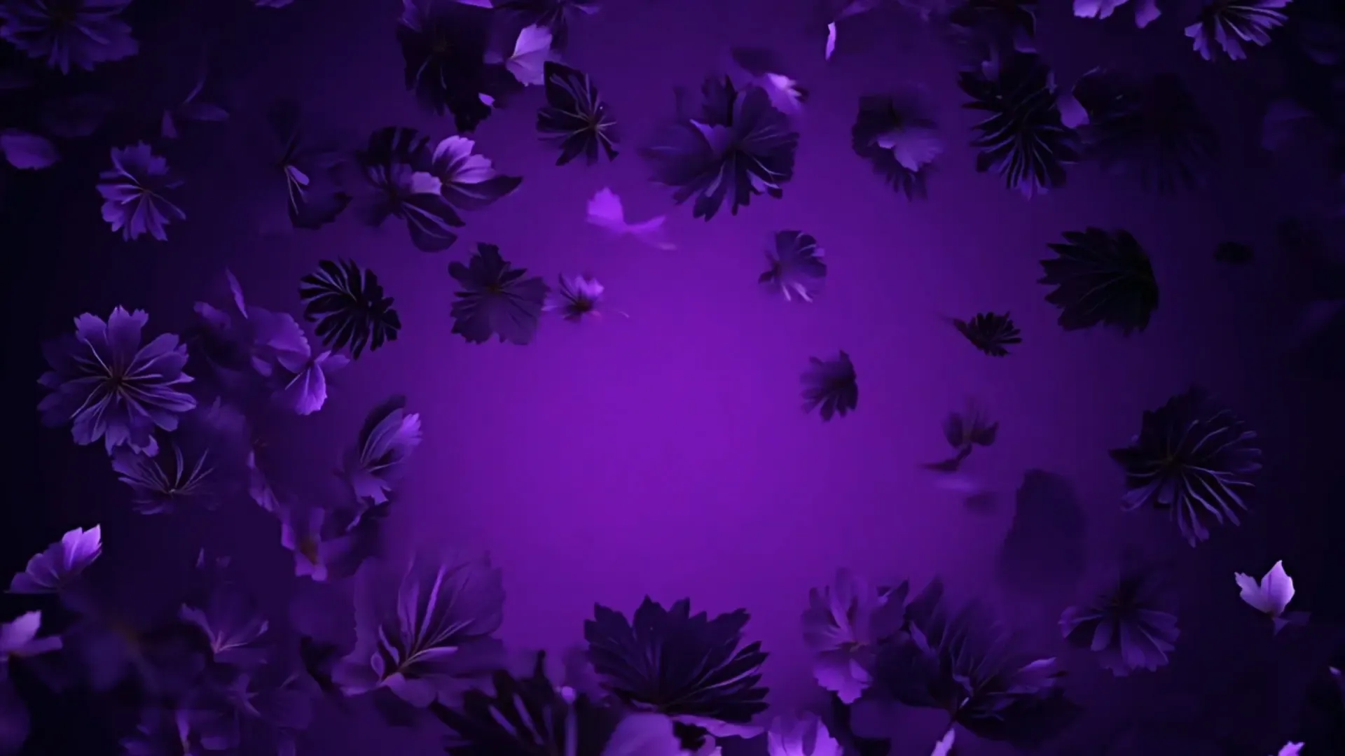 Floating Purple Flower Overlay for Spa Promo